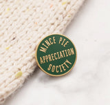 Mince Pie Appreciation Society badge (green)