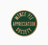 Mince Pie Appreciation Society badge (green)