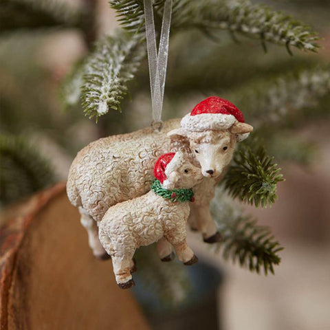 Sheep and lamb ornament