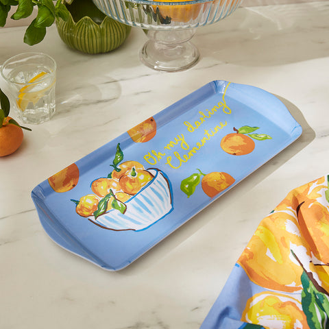 Summer fruits small tray (blue)