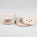 Wooden button coasters - set of 6