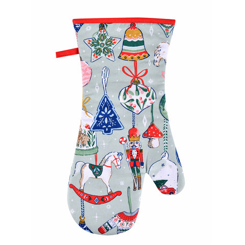 Christmas Ornaments oven glove (gauntlet)