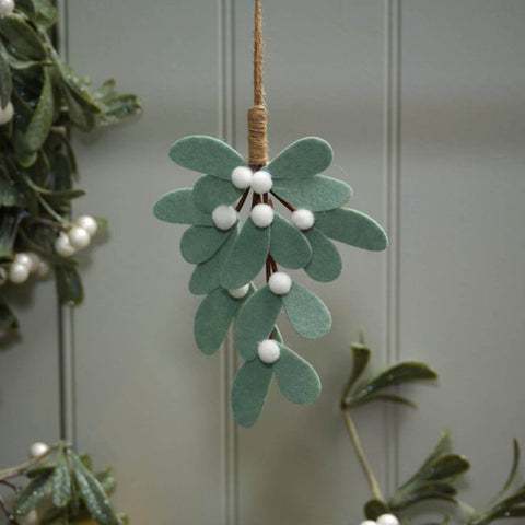 Fabric mistletoe hanger