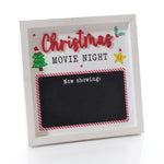 Christmas movie night chalkboard