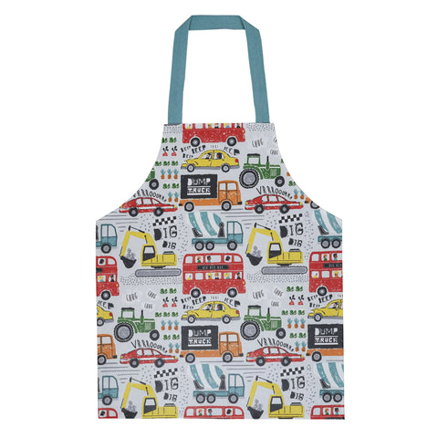 Just Keep Trucking kids' PVC apron