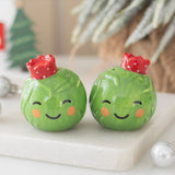 Brussels Sprouts Christmas Salt and Pepper Shakers