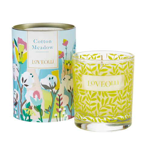 Cotton Meadow glass candle