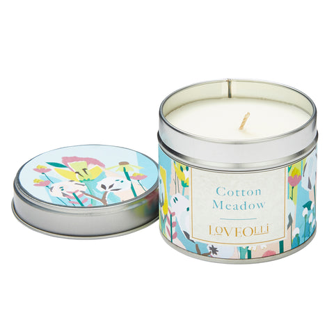 Cotton Meadow tin candle