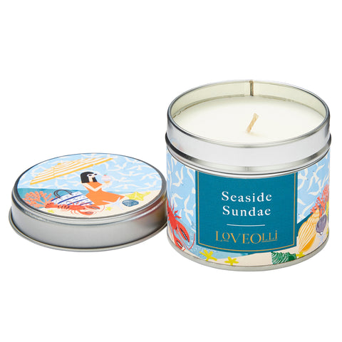 Seaside Sundae tin candle